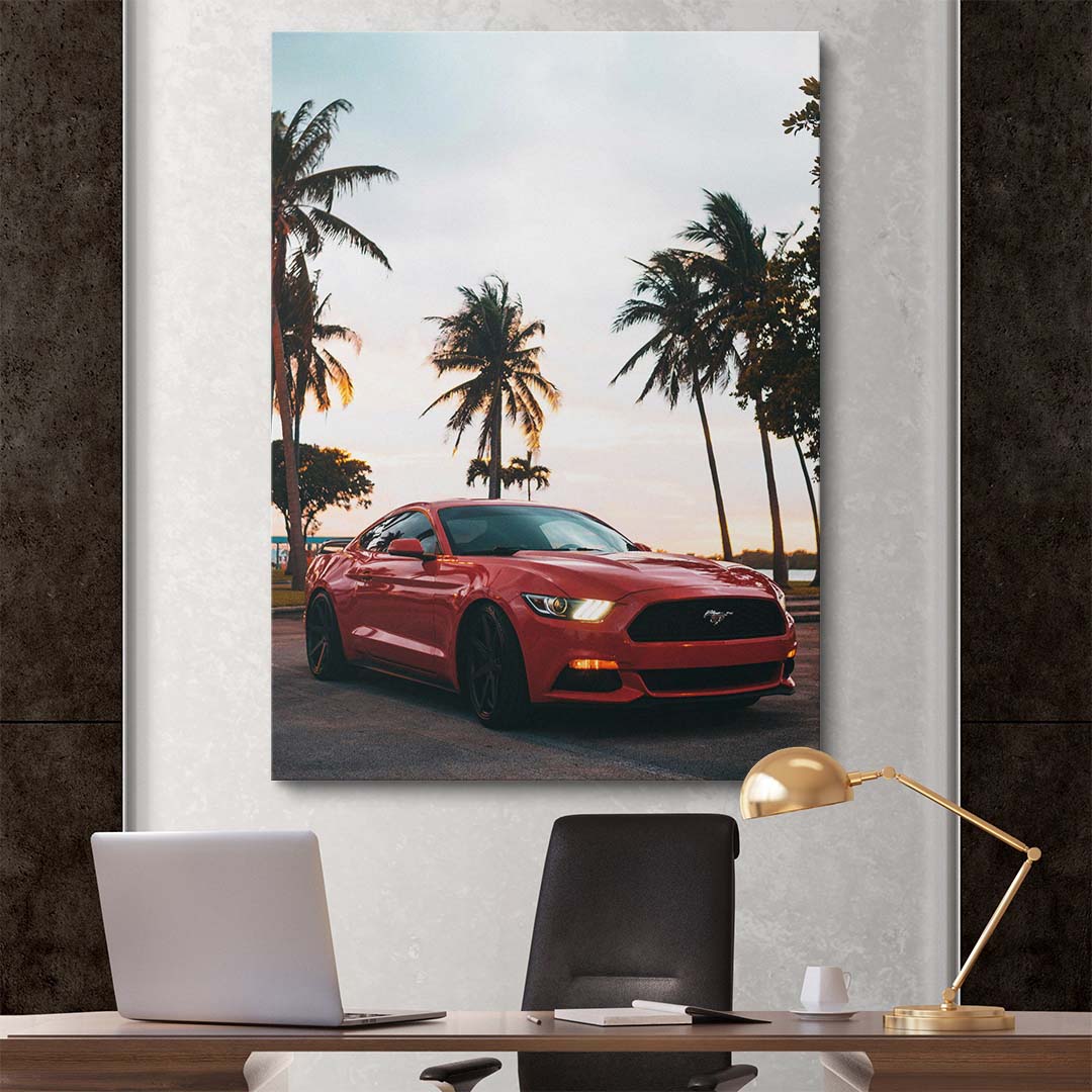 Sunset Mustang canvas art