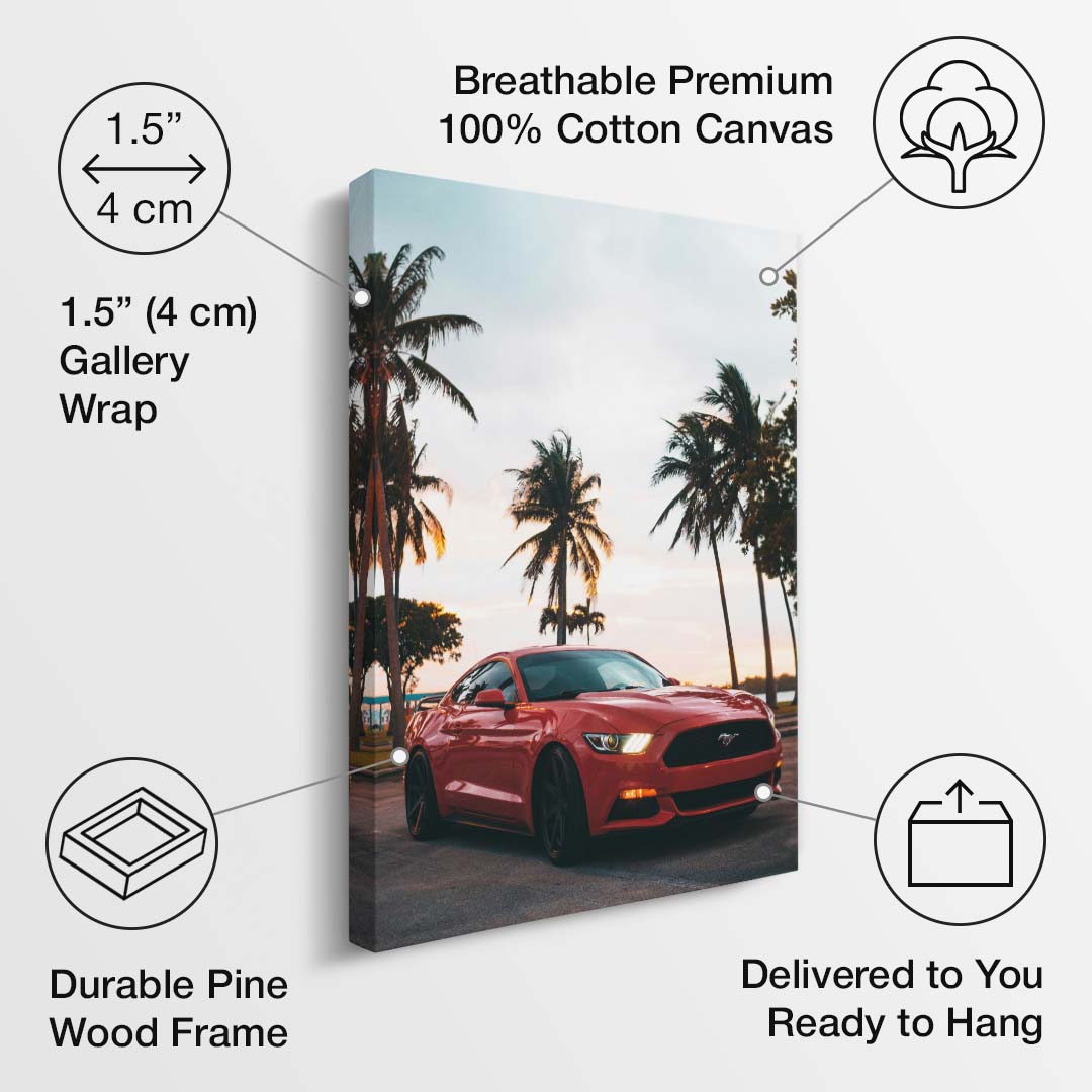 Sunset Mustang canvas art
