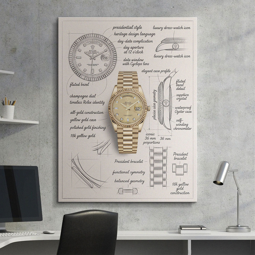 The President Design canvas wall art