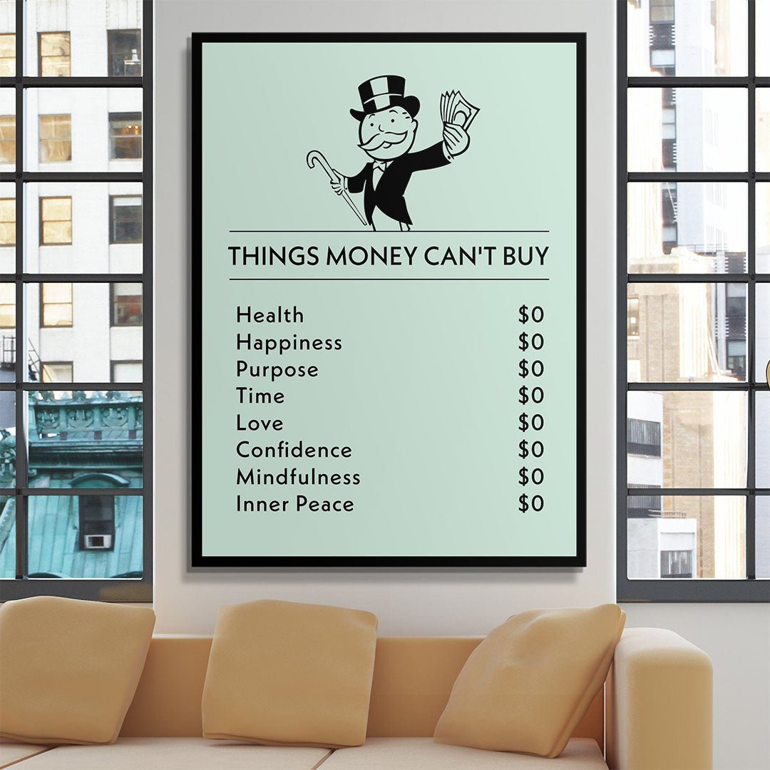 Things Money Can't Buy canvas art