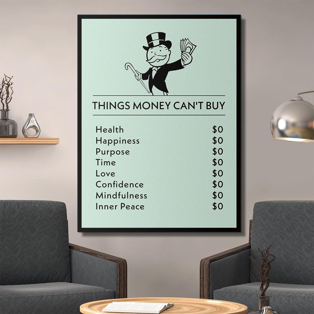 Things Money Can't Buy canvas art