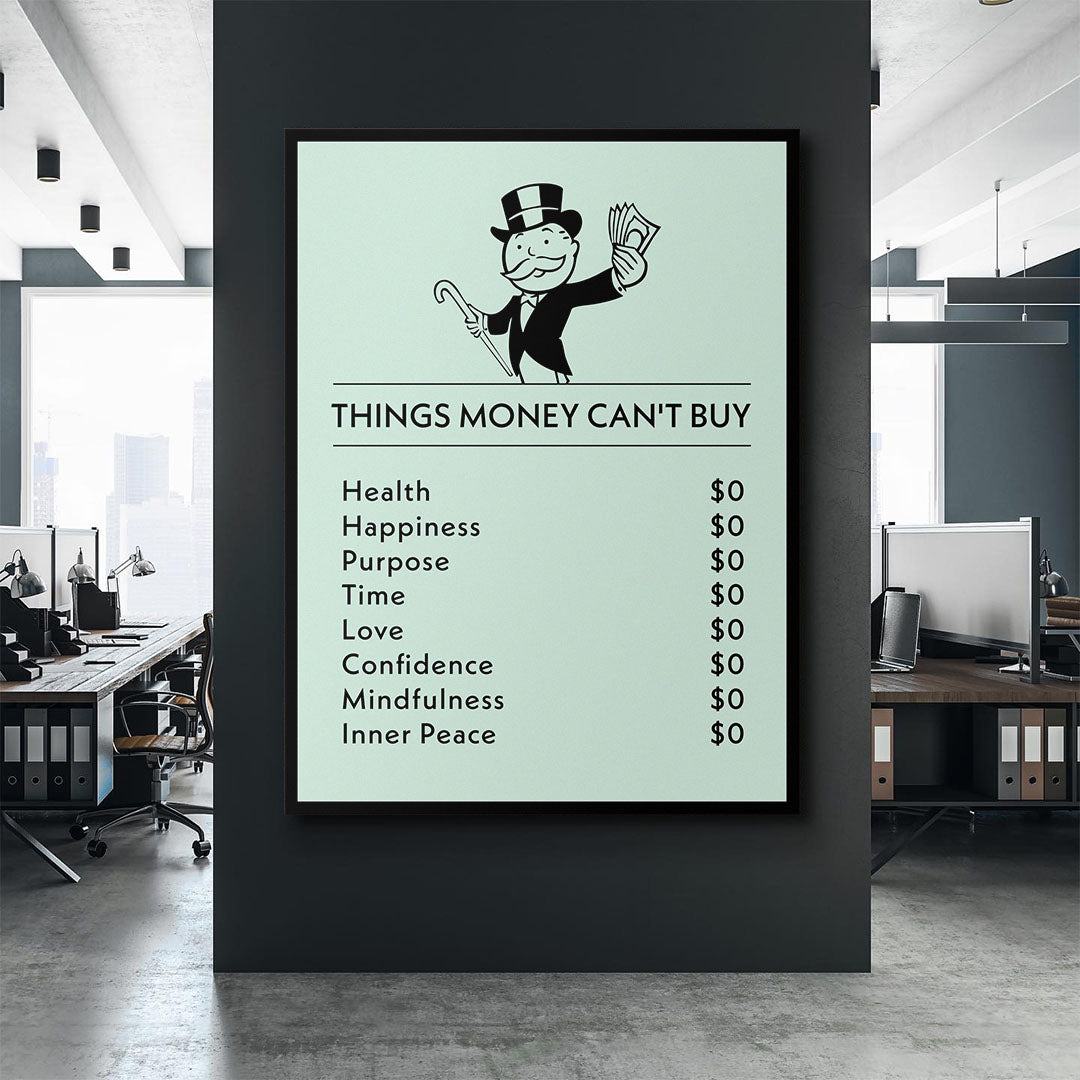 Things Money Can't Buy canvas art