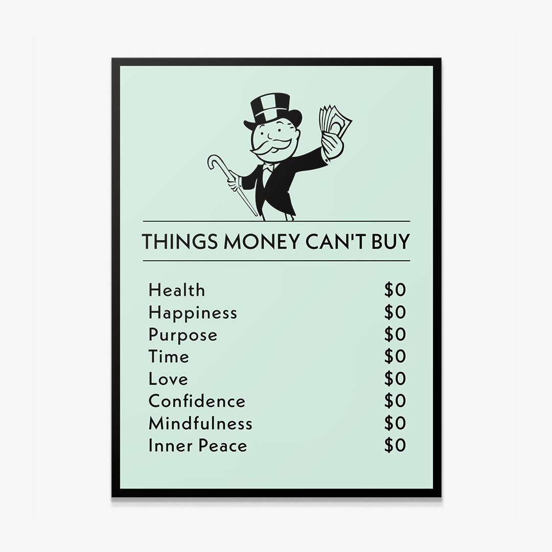 Things Money Can't Buy canvas art