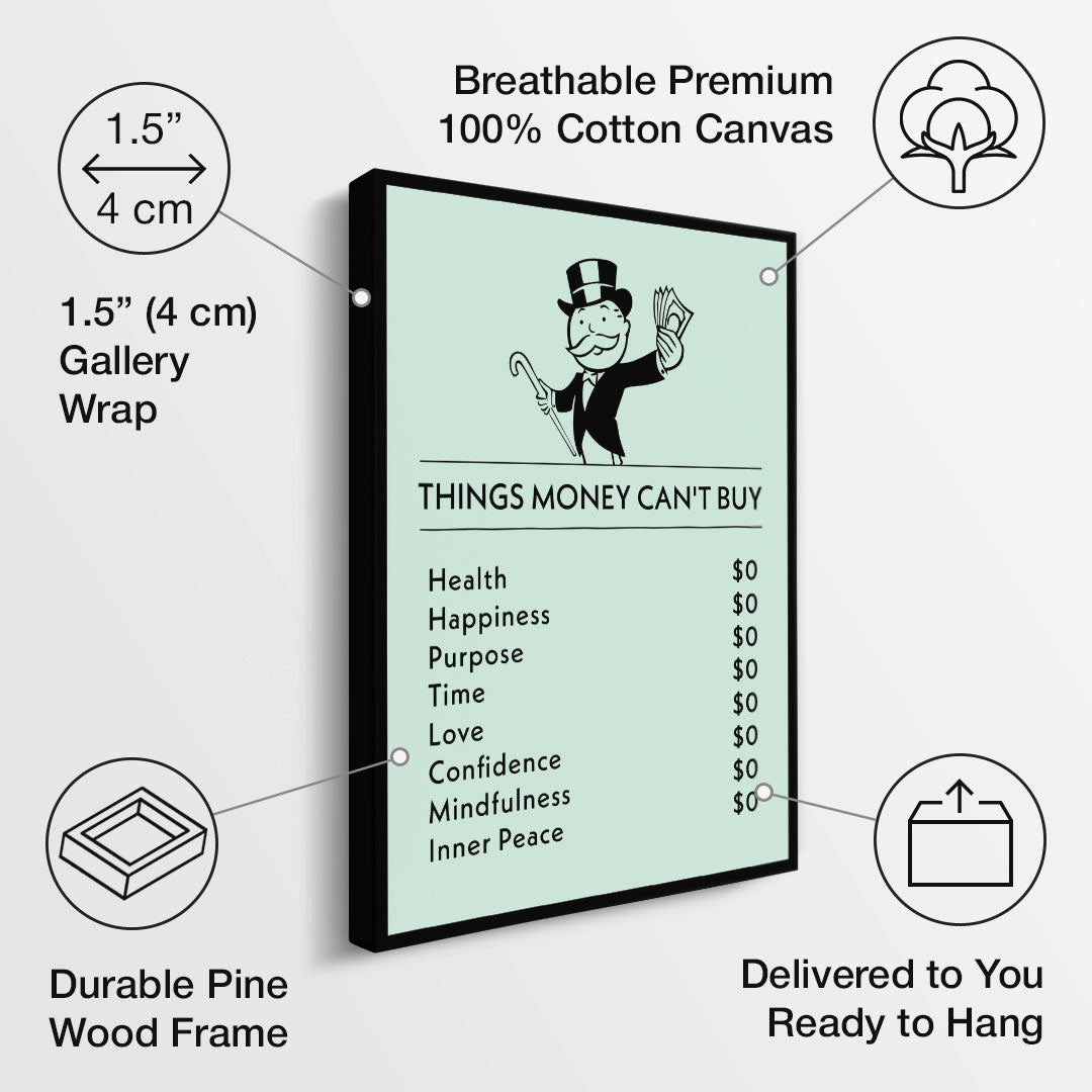 Things Money Can't Buy canvas art