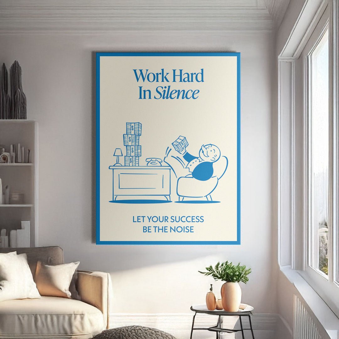 Work Hard In Silence canvas art