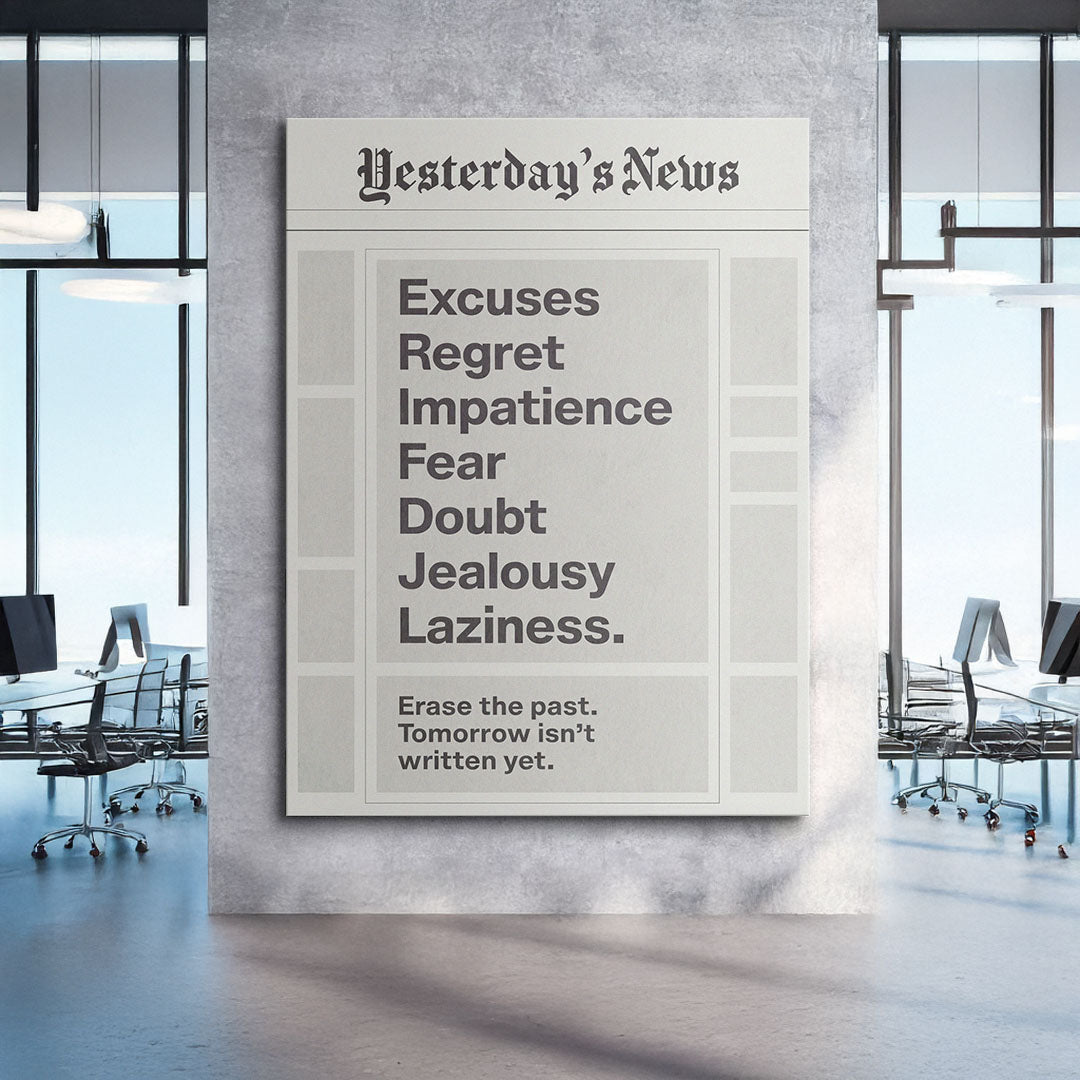 Yesterday's News canvas wall art