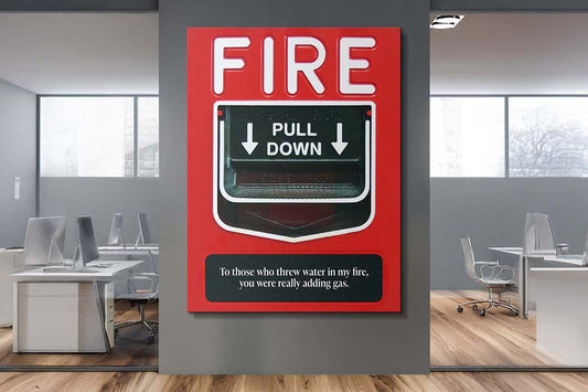 entrepreneur wall art bold minimal canvas home office professional workspace