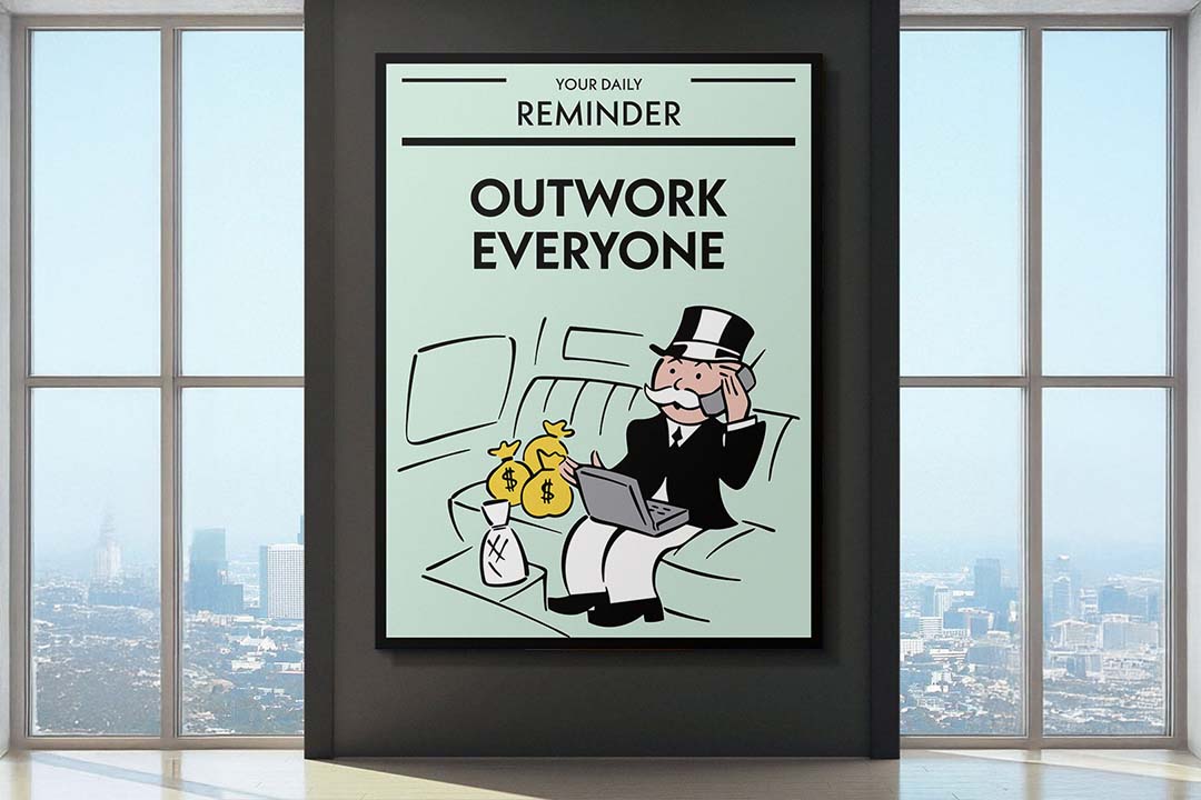 Monopoly canvas art collection overview styles range currency board character typographic all