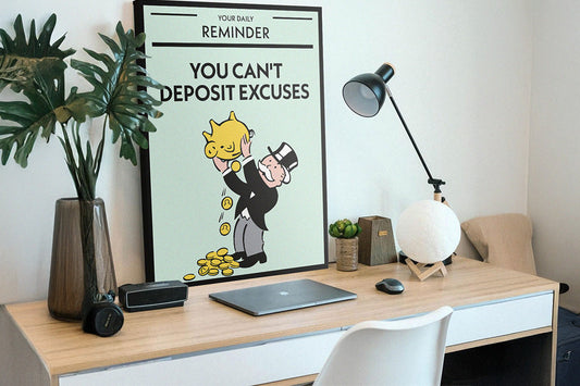 Monopoly wall art canvas print home office premium minimal bold setup