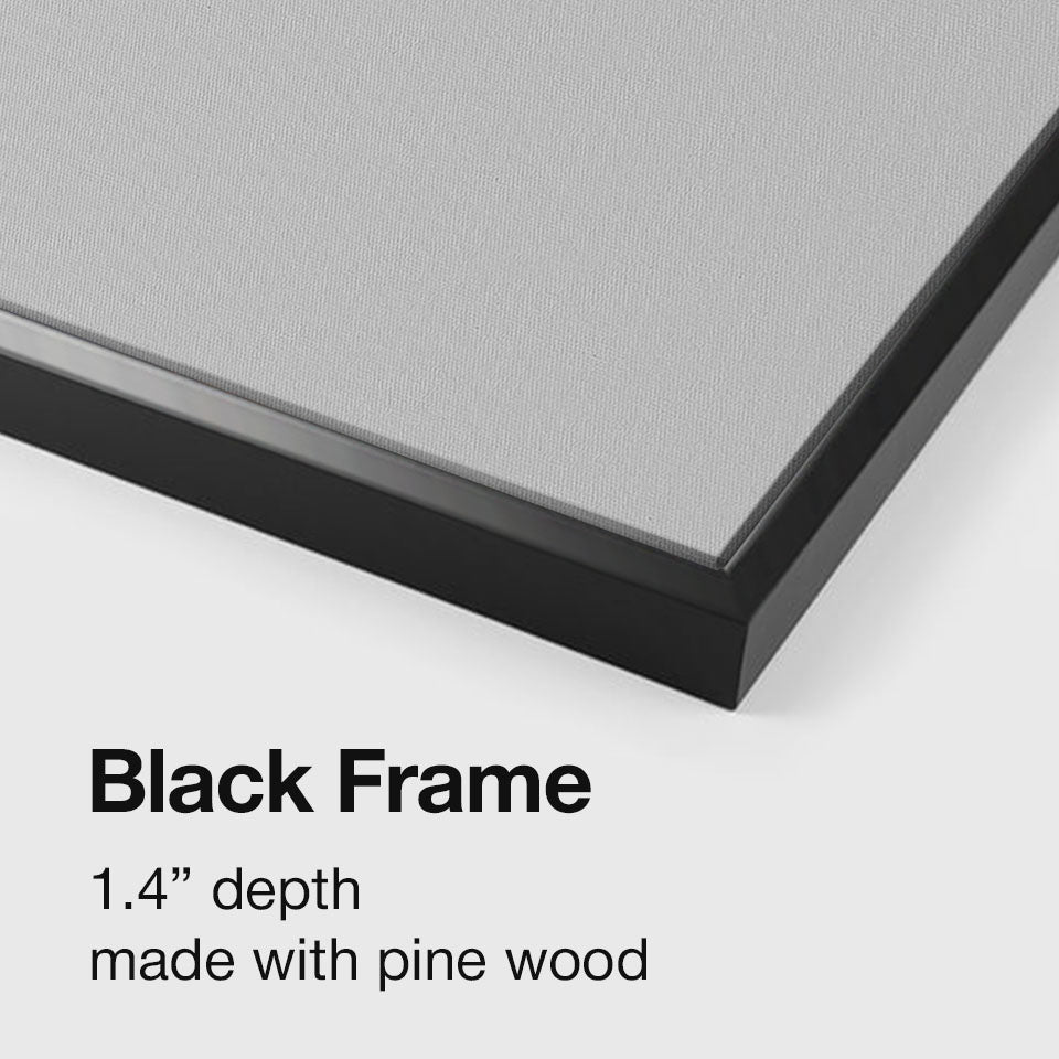 Black frame canvas art guide