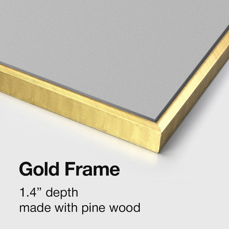 Gold frame canvas art guide