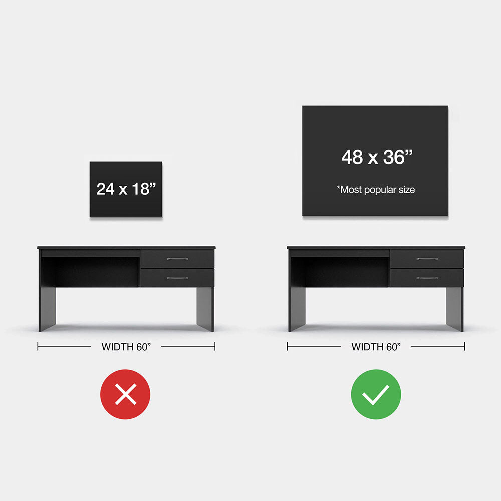 Right size guide for landscape canvas art