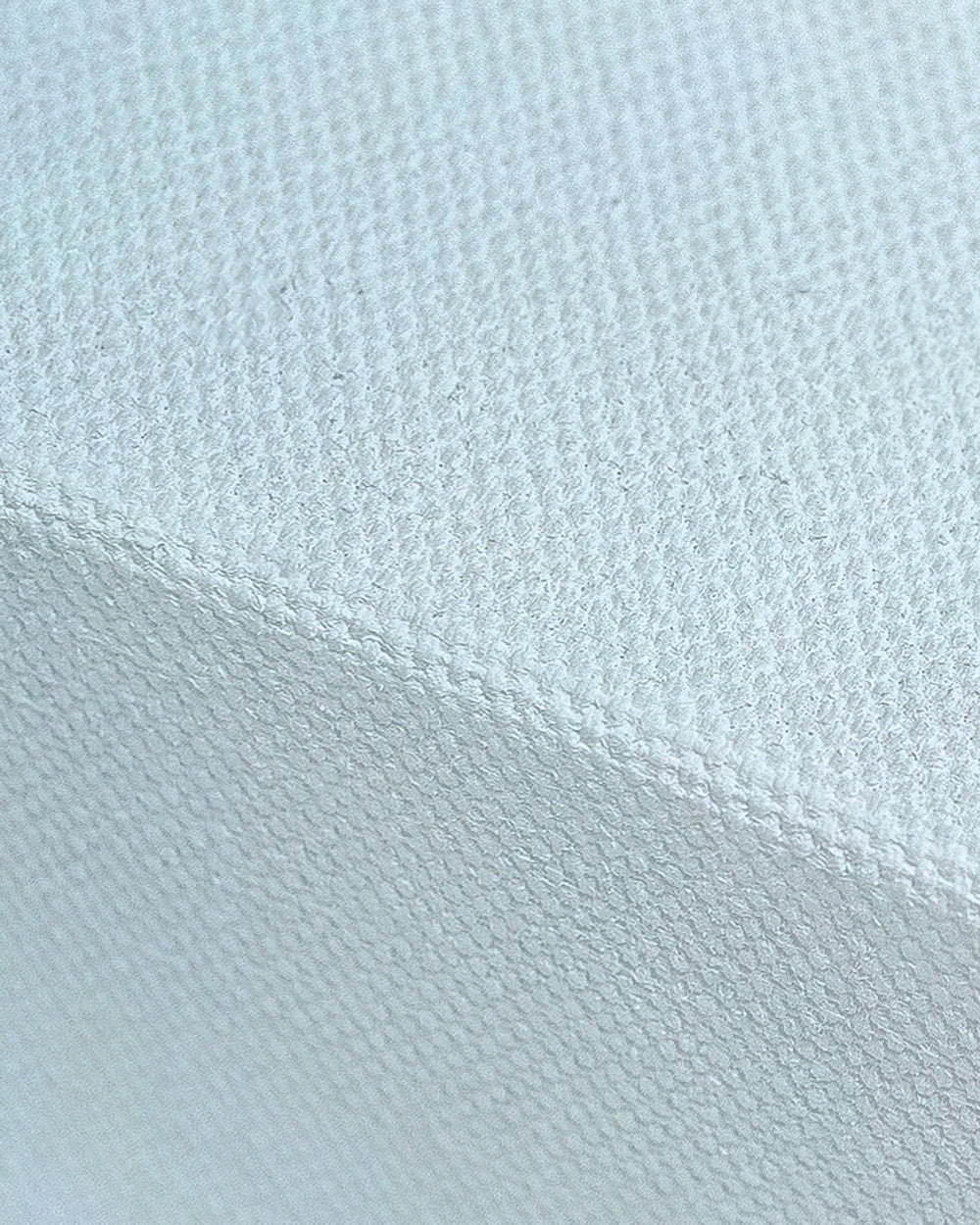 Close-up of white 100% cotton canvas texture