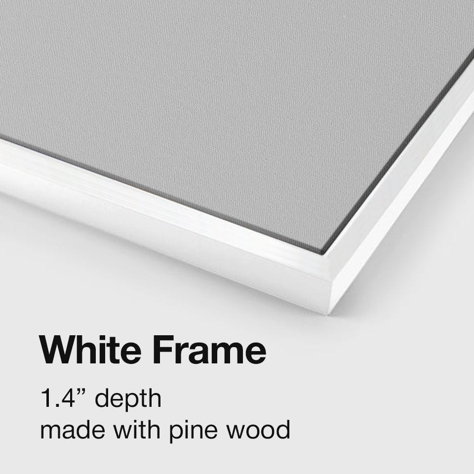 White frame canvas art guide