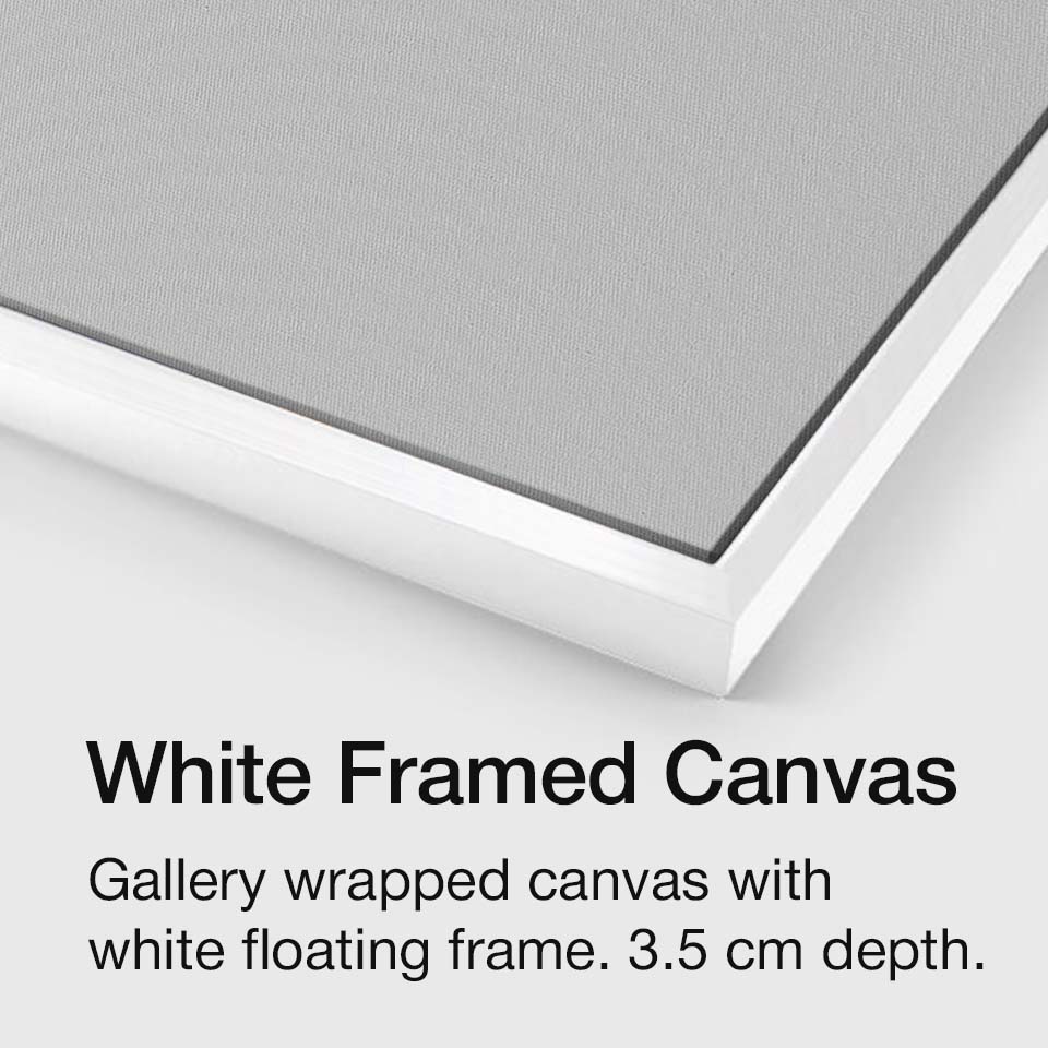 White framed canvas guide