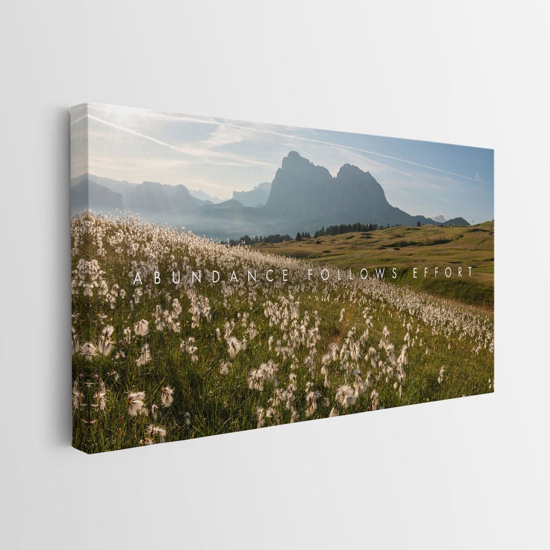 Abundance Follows Effort canvas wall art