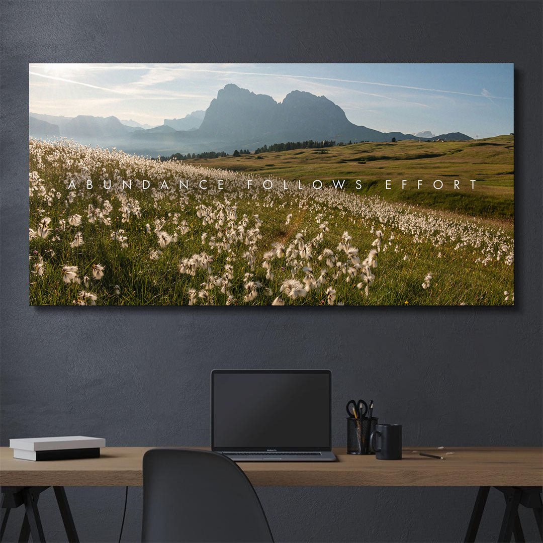 Abundance Follows Effort canvas wall art