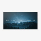 Aim Higher Than Yesterday canvas wall art