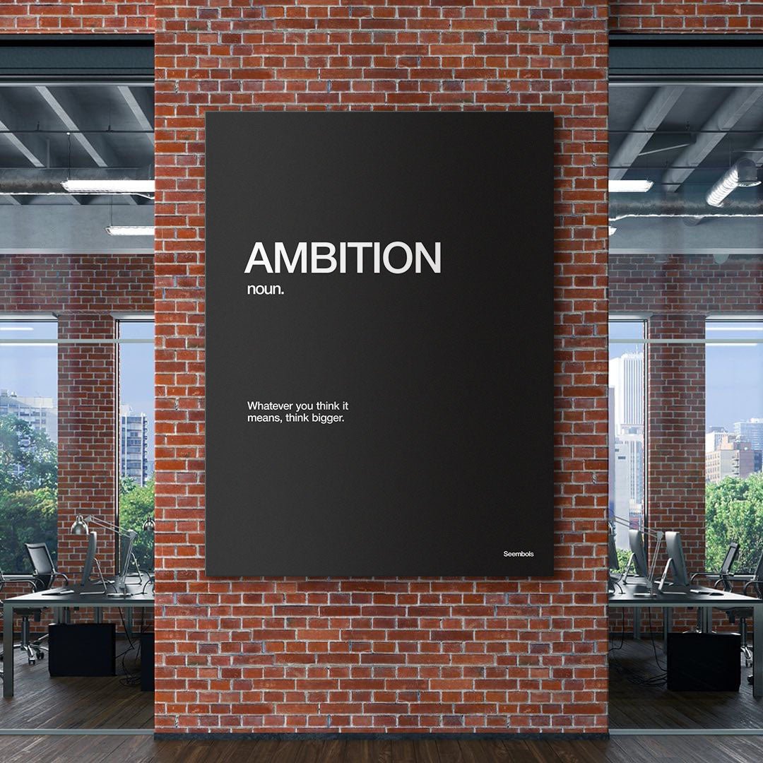 Ambition Definition canvas wall art