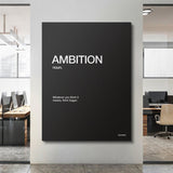 Ambition Definition canvas wall art
