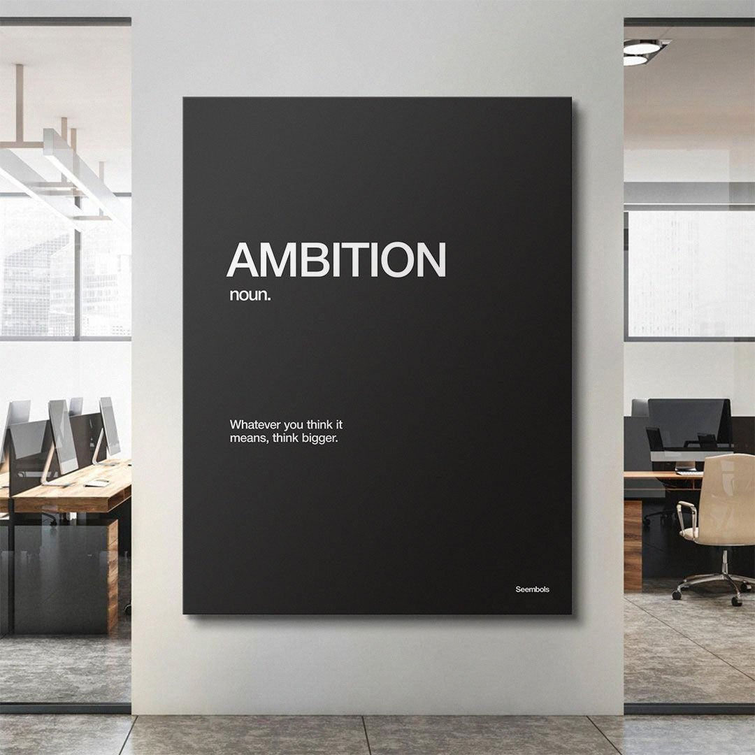 Ambition Definition canvas wall art