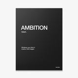 Ambition Definition canvas wall art