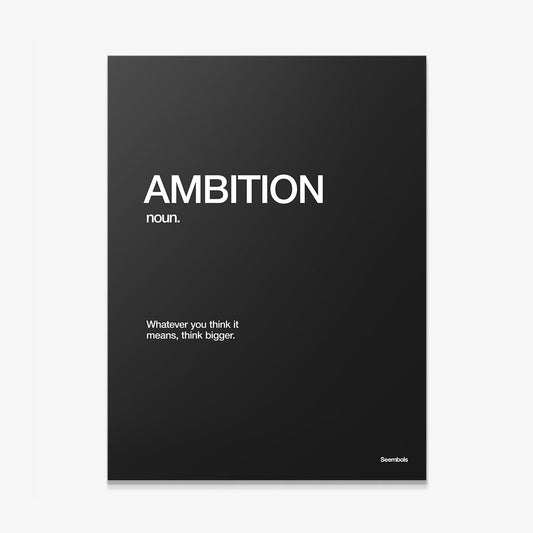 Ambition Definition canvas wall art