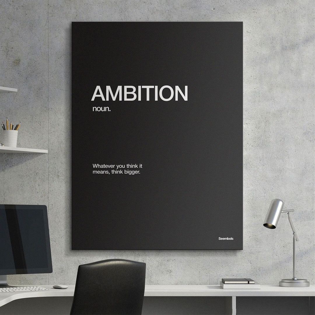 Ambition Definition canvas wall art