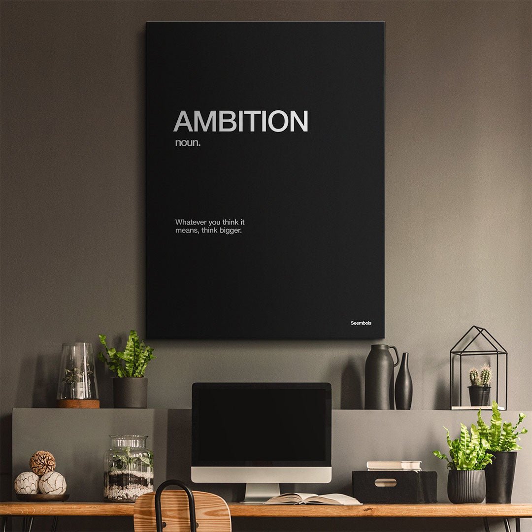 Ambition Definition canvas wall art