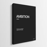 Ambition Definition canvas wall art