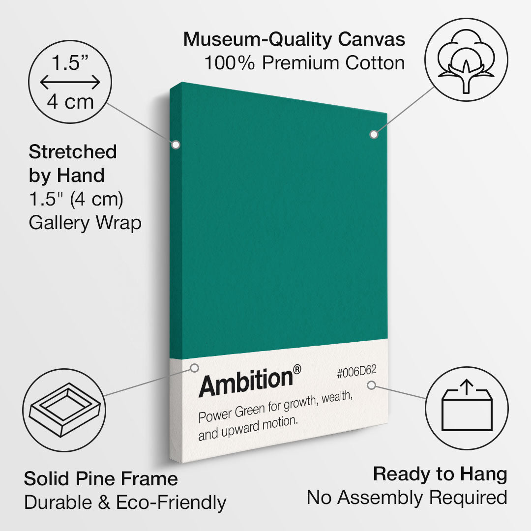 Ambition Palette motivational canvas wall art