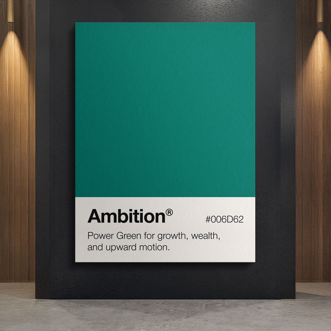 Ambition Palette motivational canvas wall art