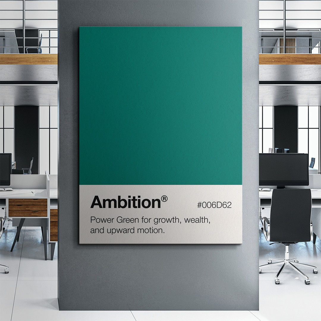 Ambition Palette motivational canvas wall art
