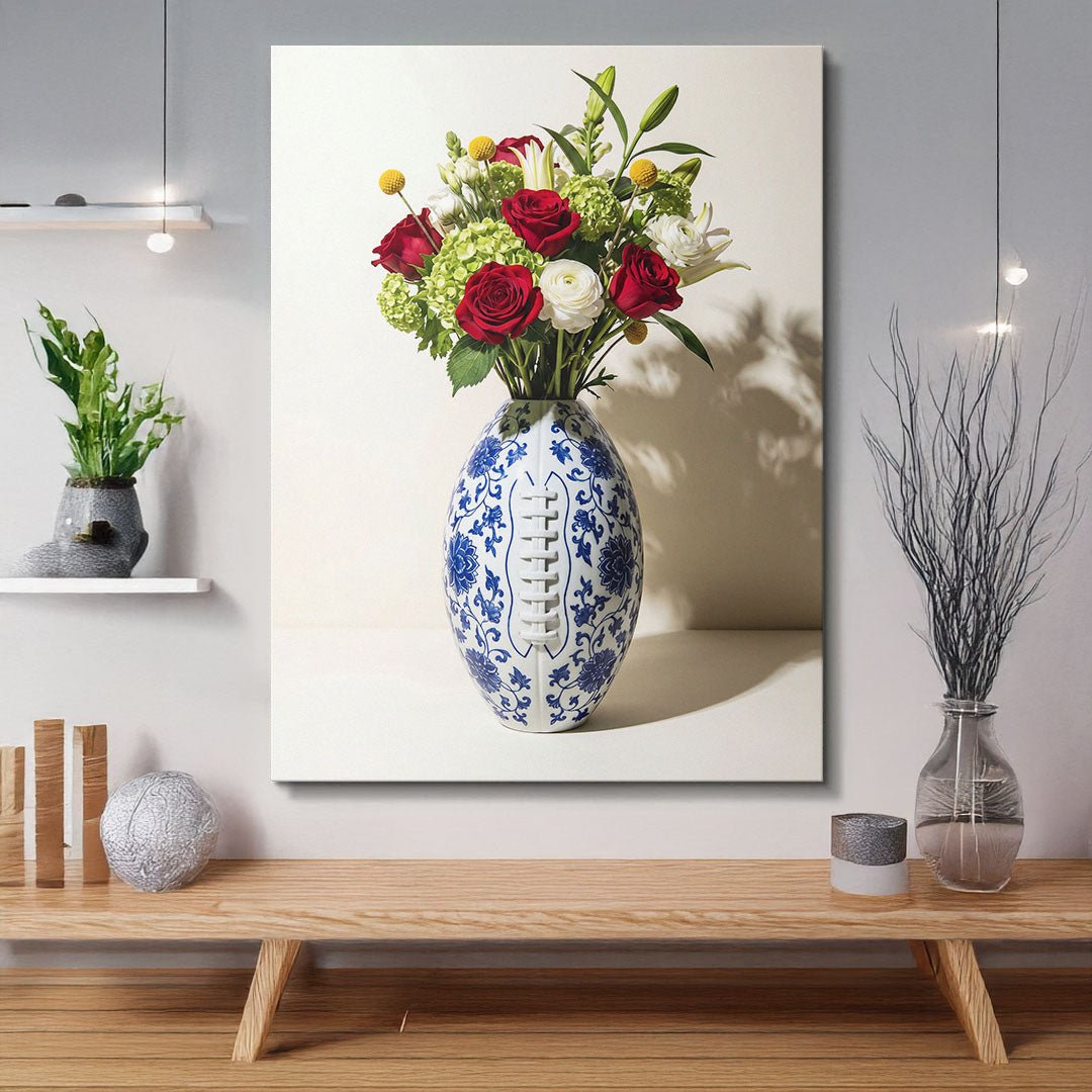 American Football Vase canvas wall art
