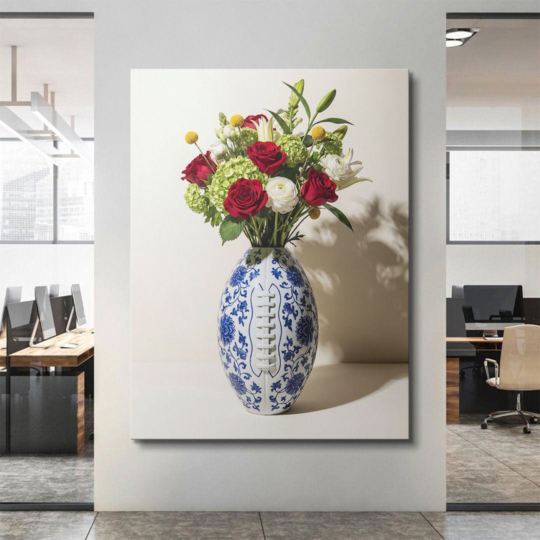 American Football Vase canvas wall art
