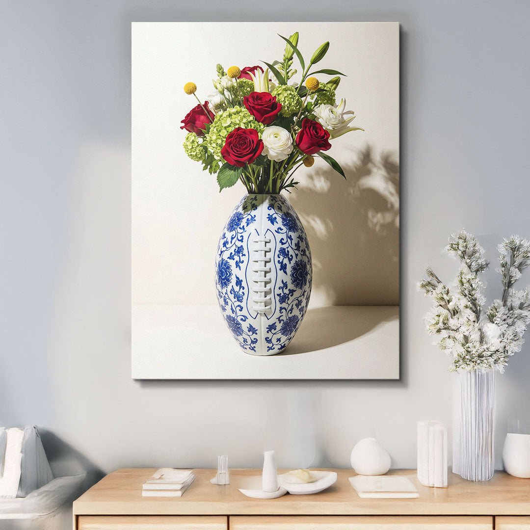 American Football Vase canvas wall art