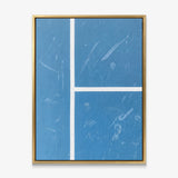 Aussie Court tennis canvas print in a gold floating frame