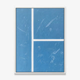 Aussie Court tennis canvas print in a white floating frame