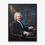 Bach Rewired canvas in a black floating frame
