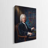 Side view of the Bach Rewired gallery wrapped canvas showing the wrapped edge