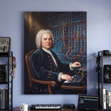 Bach Rewired canvas hanging in a home office