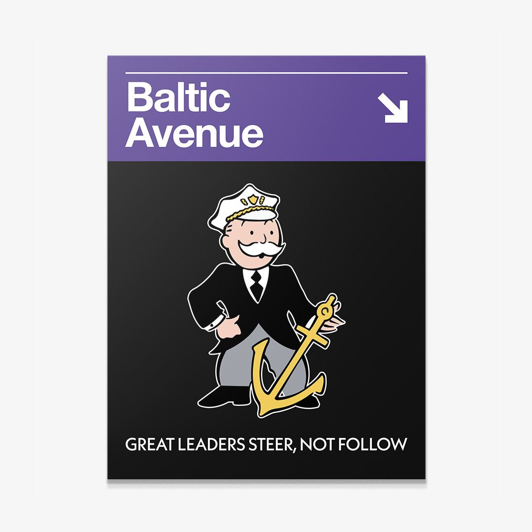 Baltic Avenue Sign motivational canvas wall art