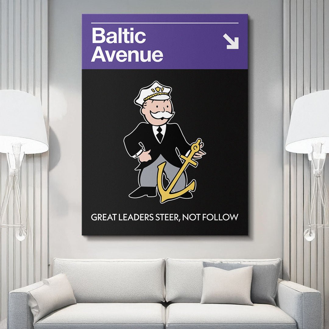 Baltic Avenue Sign motivational canvas wall art