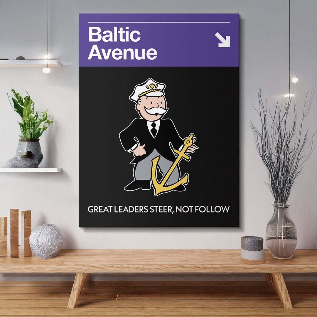 Baltic Avenue Sign motivational canvas wall art