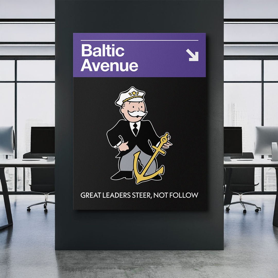 Baltic Avenue Sign motivational canvas wall art