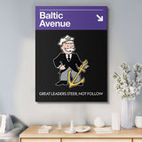 Baltic Avenue Sign canvas wall art