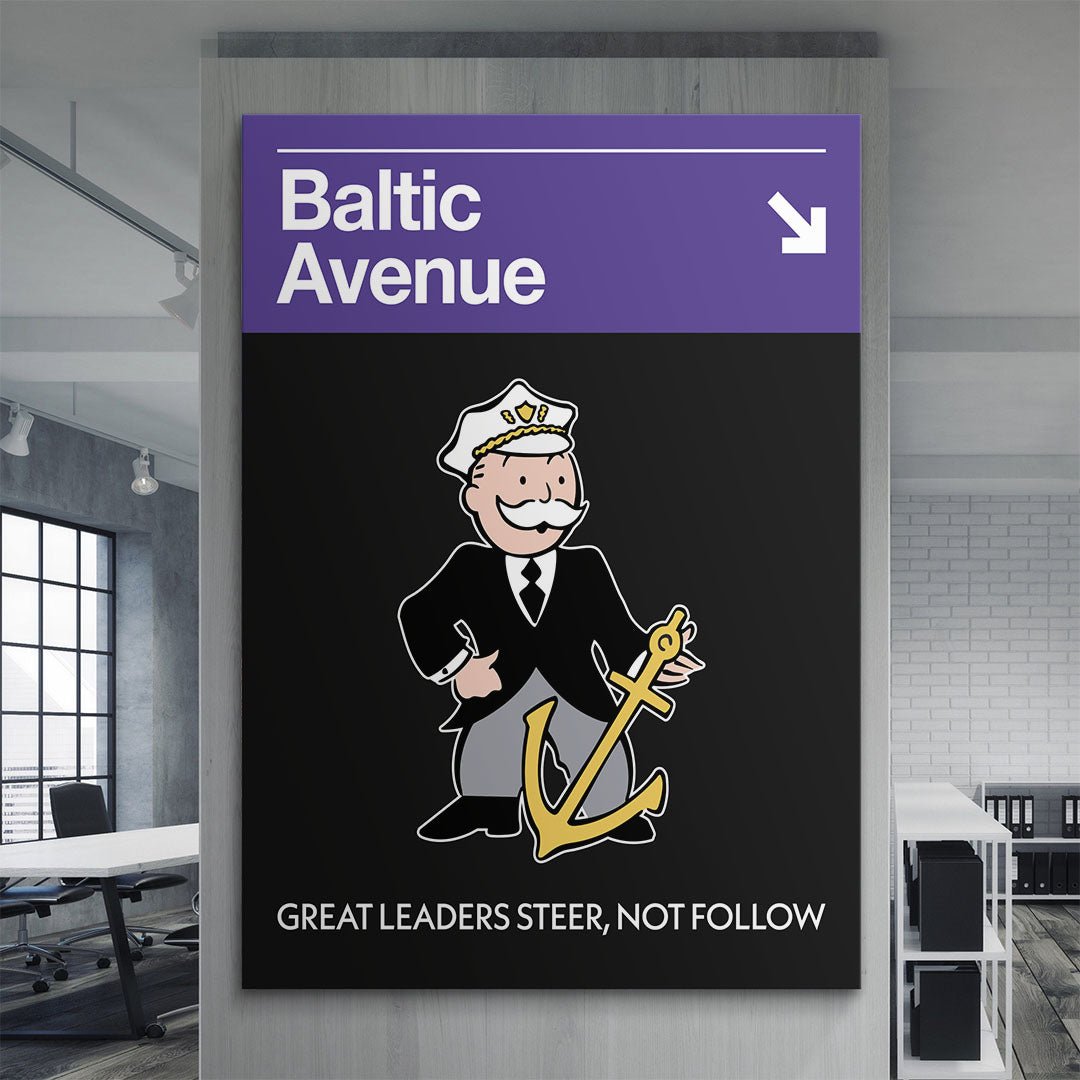 Baltic Avenue Sign motivational canvas wall art