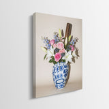 Baseball Vase canvas gallery-wrapped side edge