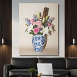 Baseball Vase canvas wall art