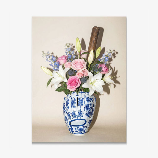 Baseball Vase canvas wall art